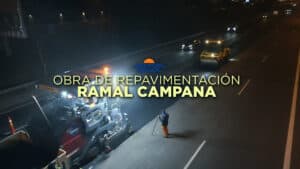 Obras de repavimentación en Acceso Norte